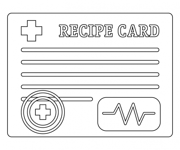 Recipe Card coloring page image