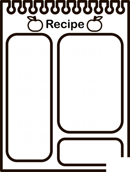 Recipe Card coloring page image