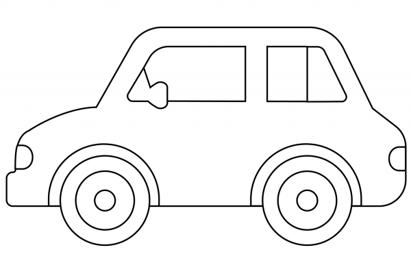 Recreational Vehicle Emoji coloring page image