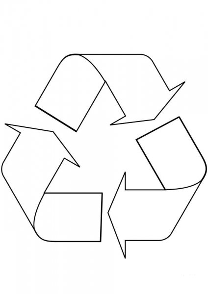 Recycle Symbol coloring page - ColouringPages