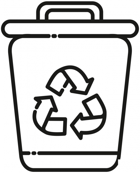 Recycling Bin coloring page image