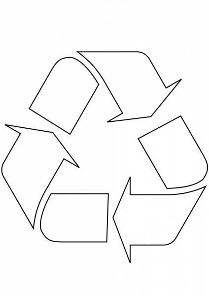 Recycling Logo coloring page image