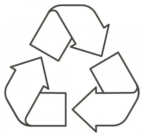 Recycling Symbol coloring page image