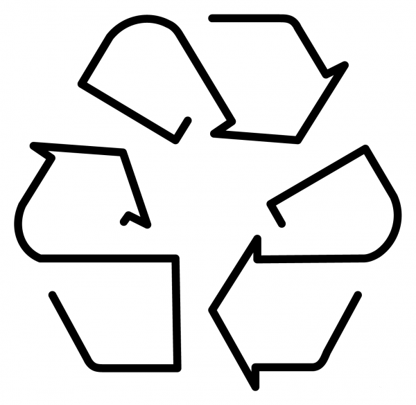 Recycling Symbol Emoji coloring page image