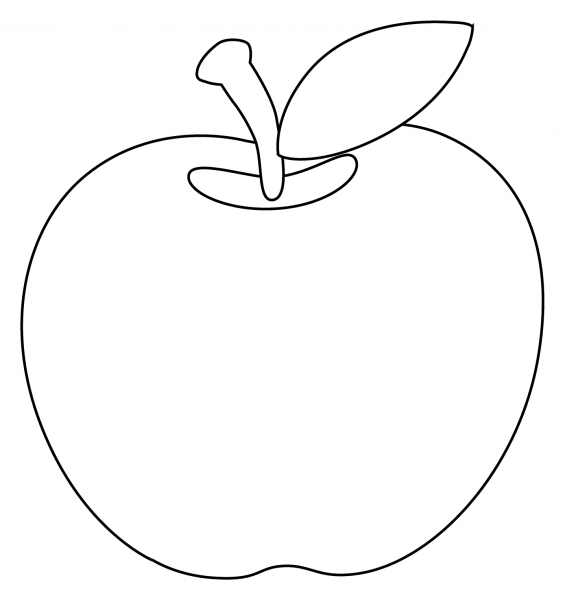 Red Apple Emoji coloring page image