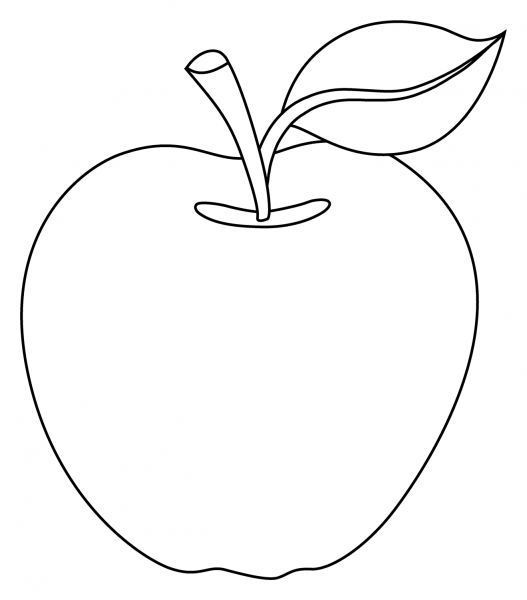 Red Apple Emoji coloring page - ColouringPages