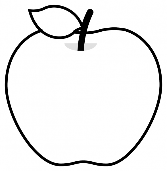 Red Apple Emoji coloring page image