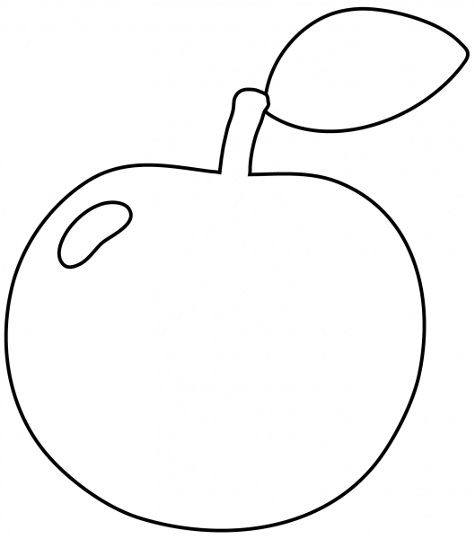 Red Apple Emoji coloring page image