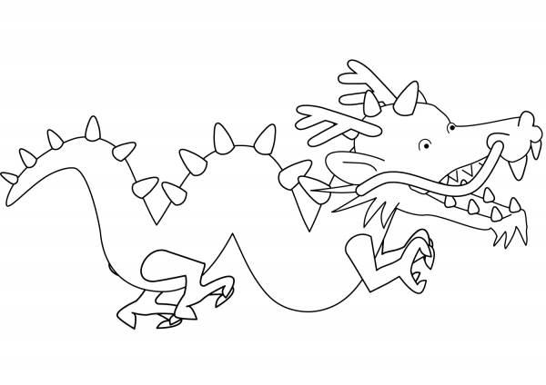 Red Dragon  coloring page image