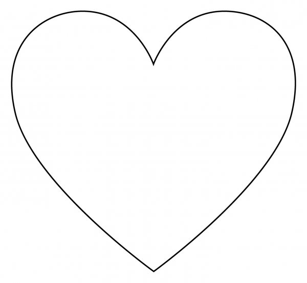 Red Heart Emoji coloring page image