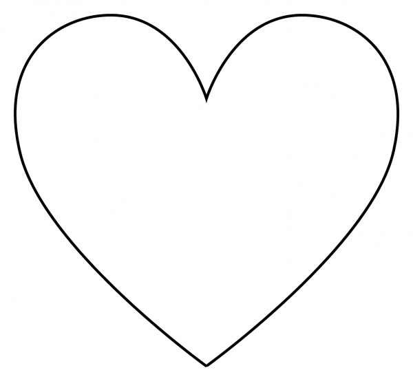 Red Heart Emoji coloring page image