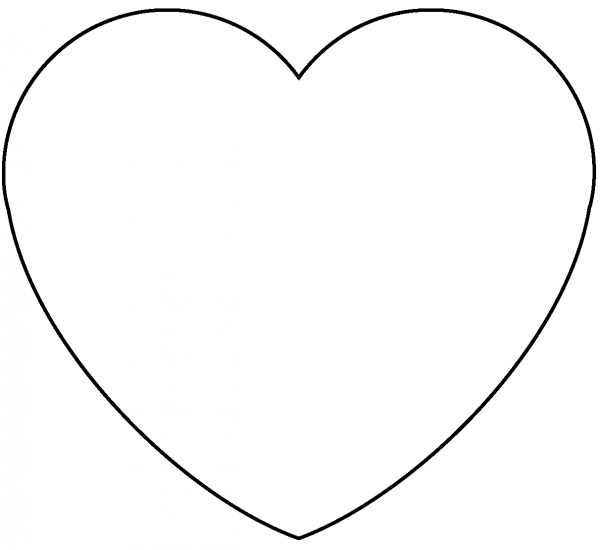 Red Heart Emoji coloring page image