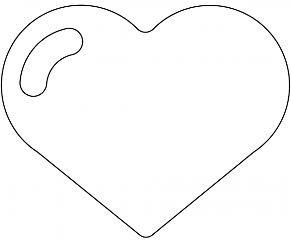 Red Heart Emoji coloring page image