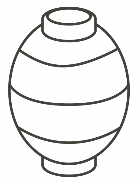 Red Paper Lantern coloring page image