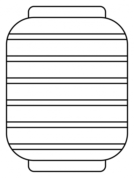 Red Paper Lantern Emoji coloring page image