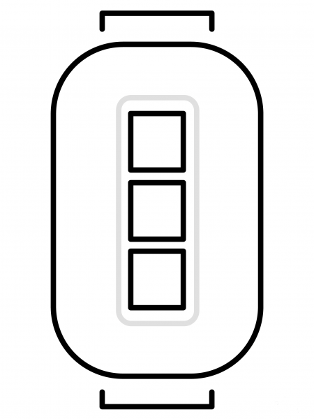 Red Paper Lantern Emoji coloring page image