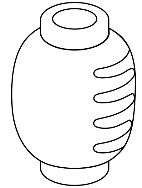 Red Paper Lantern Emoji coloring page image