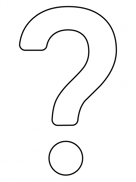 Red Question Mark Emoji coloring page image