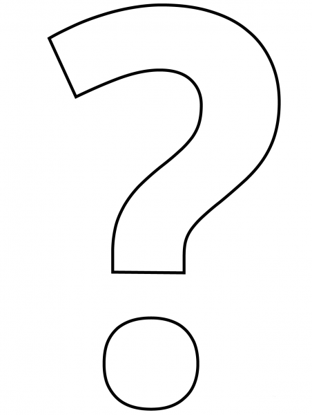 Red Question Mark Emoji coloring page image