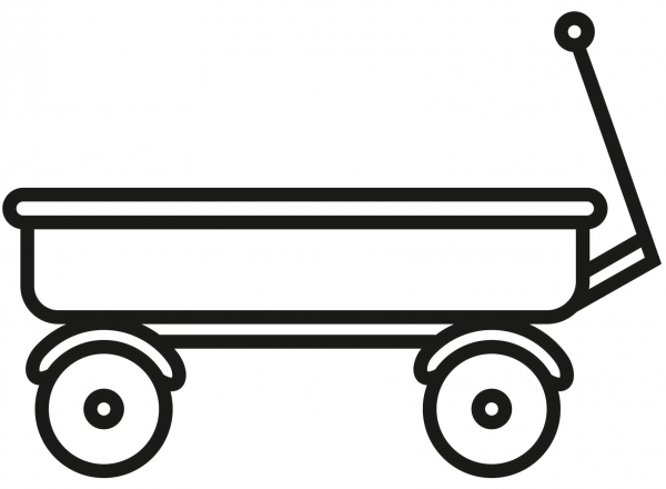 Red Wagon coloring page image