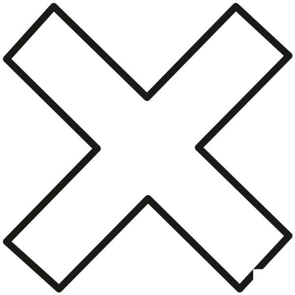 Red X coloring page image