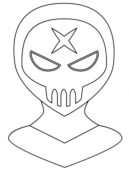 Red X coloring page image