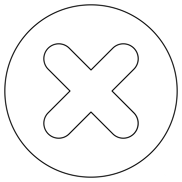 Red X coloring page image