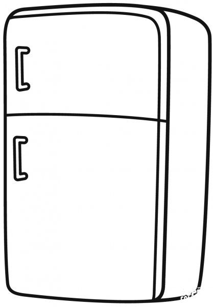 Refrigerator coloring page image
