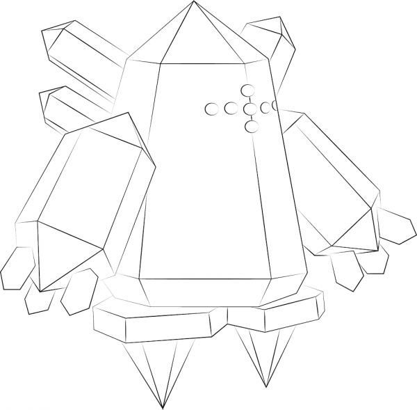 Regice Pokemon coloring page image