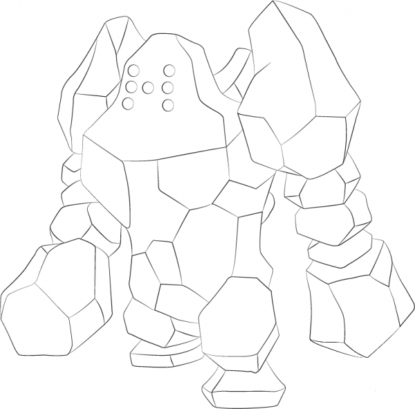 Regirock Pokemon coloring page image