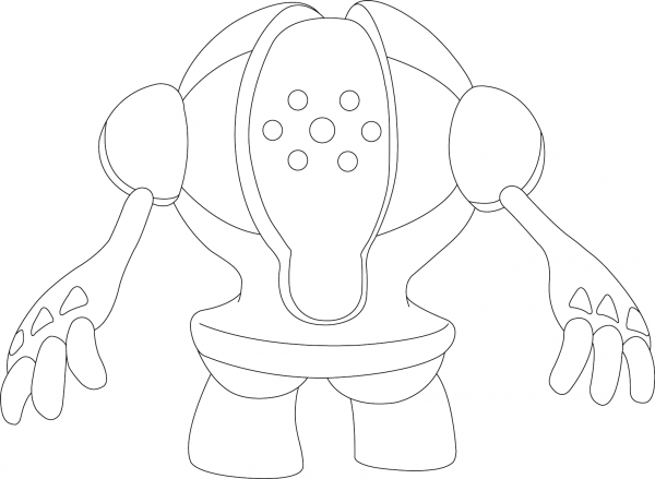 Registeel Pokemon coloring page image