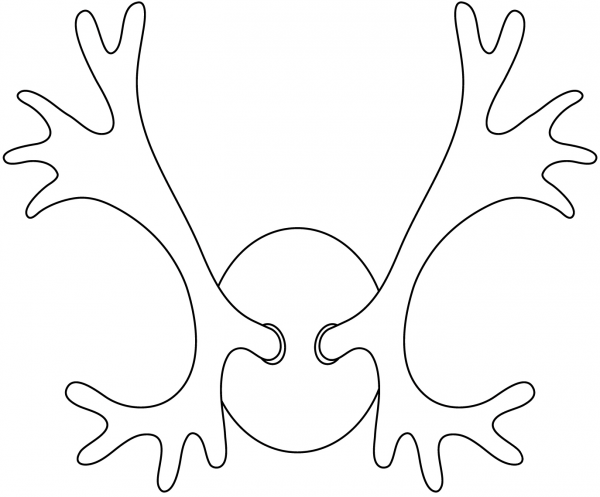 Reindeer Antlers coloring page image