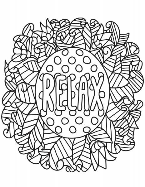 Relax coloring page image