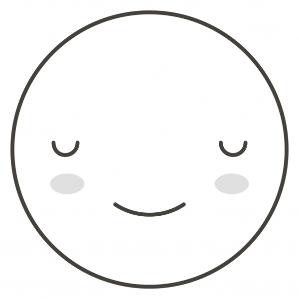 Relieved Face coloring page image