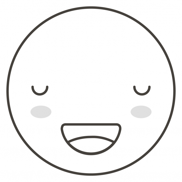 Relieved Face coloring page image