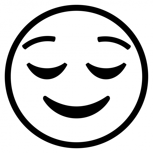 Relieved Face Emoji coloring page image