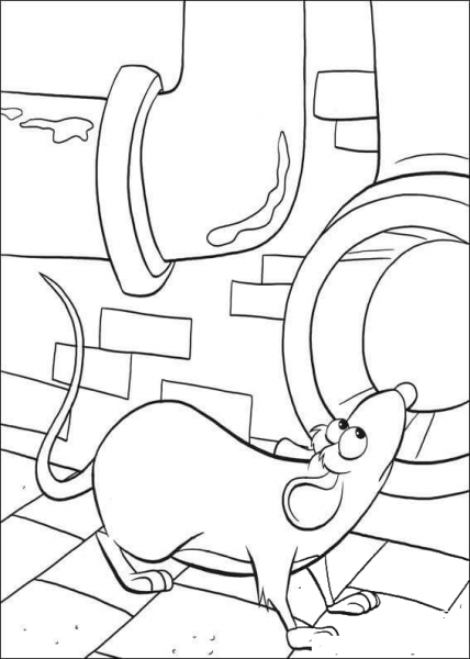 Remy Around Tubes  coloring page image
