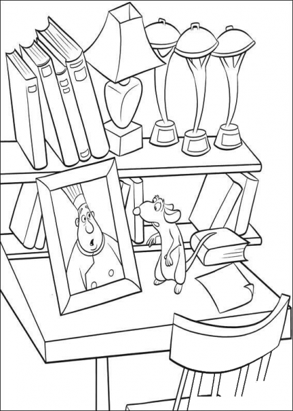 Remy Is Confused About the Picture  coloring page image
