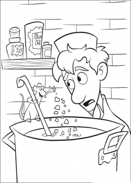 Remy Knows How To Cook  coloring page image