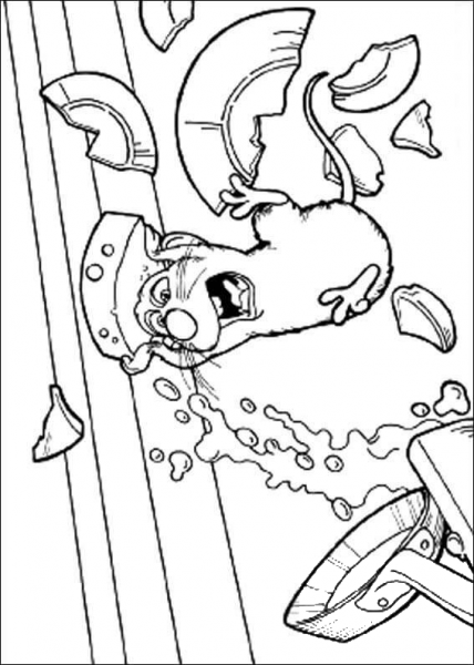 Remy with cheese coloring page image
