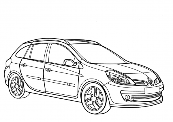 Renault Clio Estate  coloring page image