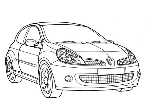 Renault Clio Sport  coloring page image