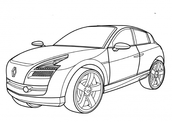 Renault Egeus  coloring page image