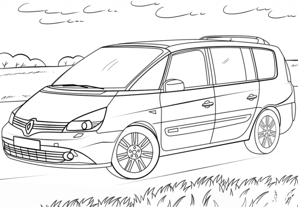 Renault Espace coloring page image