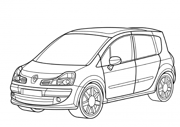 Renault Grand Modus  coloring page image