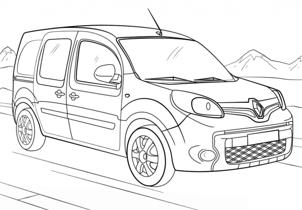 Renault Kangoo coloring page image