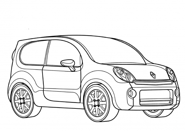 Renault Kangoo Compact  coloring page image