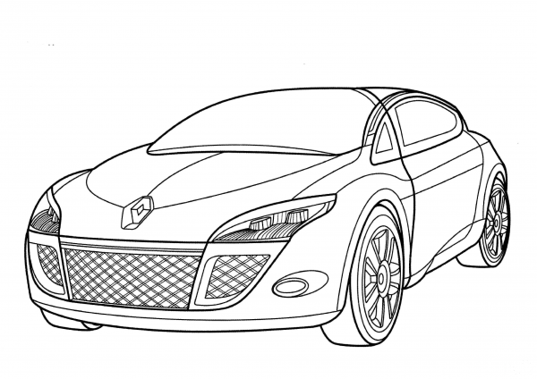 Renault Megane  coloring page image