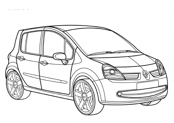 Renault Modua  coloring page image
