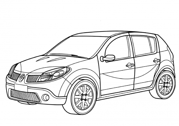 Renault Sandero  coloring page image